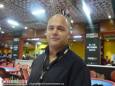 Il chip leader Massimo 'RingoBilly' Guarracino