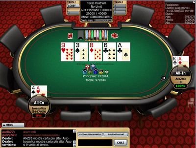 Tavolo di poker online lottomatica