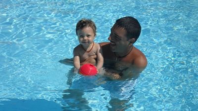 William Olivieri con la sua bambina