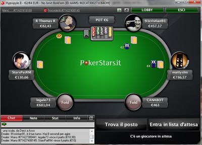 Tavolo cash game PokerStars.it