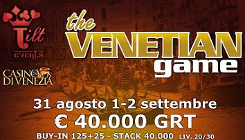 40 mila euro garantiti al “The Venetian Game”
