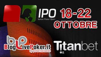 Italian Poker Open: dal 18 al 22 ottobre su Piw