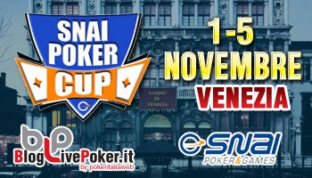 Snai Poker Cup 2012: seguila su PIW dal 1 al 5 novembre