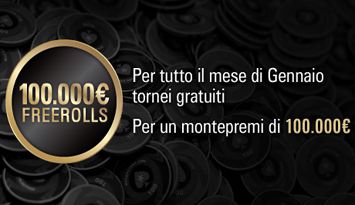 A gennaio su PokerStars.it 100.000€ in regalo