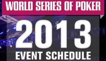 Le WSOP 2013 partiranno il 29 Maggio