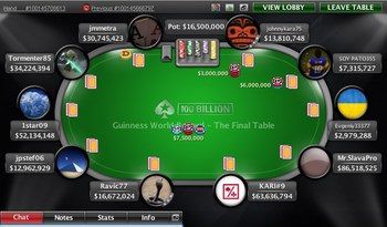 Il tavolo finale del torneo