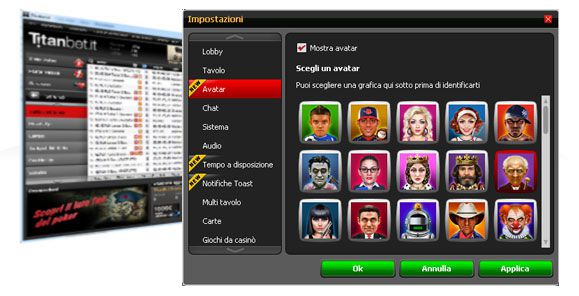Nuovi avatar per Titanbet Poker