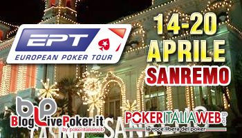 L’EPT Sanremo si giocherà dal 14 al 20 aprile 2014!