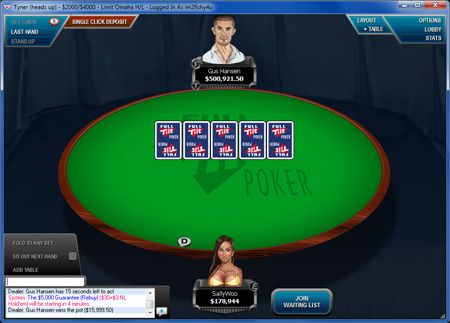 SallyWoo e Gus Hansen al tavolo 