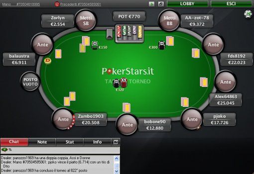 Uno dei tavoli di PokerStars