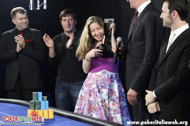 La Coren dopo la vittoria dell'EPT Sanremo