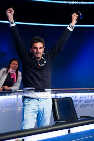Antonio Buonanno esultate per la picca EPT ottenuta