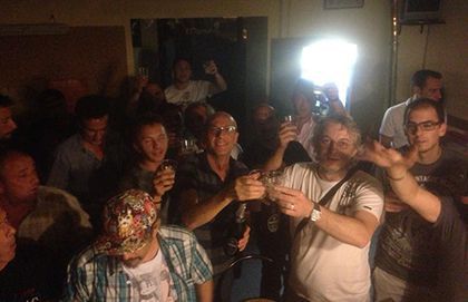 Gianni durante i festeggiamenti 