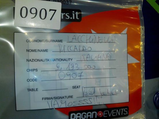 La busta con le chips del funanbolo