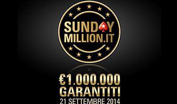 Stasera alle 21 il ‘Sunday Million’, prova a vincere i 200.000 euro del primo premio
