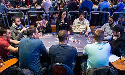 Luca durante un evento del WPT