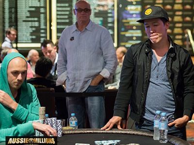 Muehloecker durante l'ultima mano del torneo