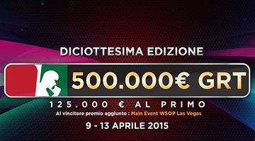 Italian Poker Open 18, segui il blog live su PIW