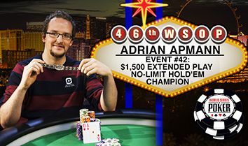 WSOP 2015: Extended Play ad Adrian Apmann. Due gli azzurri in the money!