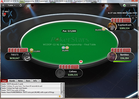 Urbanovich durante il final table del torneo