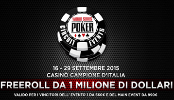 WSOP Circuit: Campione d’Italia, sono 2 i posti in palio per il freeroll USA da $1 milione!