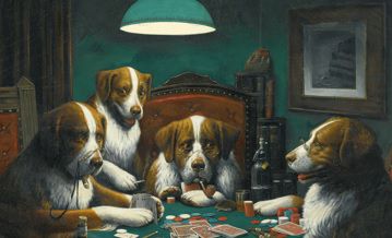Venduto per 658.000$ un quadro di Coolidge dove i cani giocano a poker