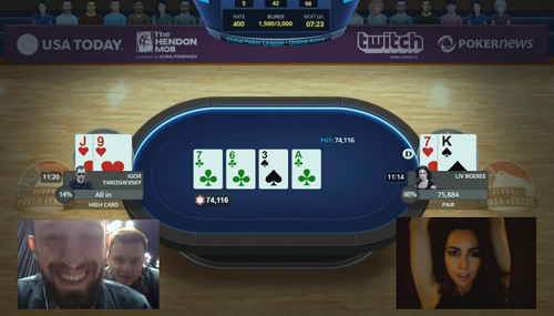 Liv Boeree esulta