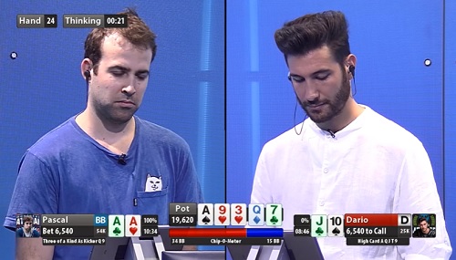 Global Poker League, Dario Sammartino vince in rimonta contro Pascal Lefrançois. Rome Emperors vs Montreal 2 – 1