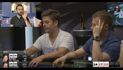 Daniel Negreanu analizza mano fra Glaesel e Opalikhin