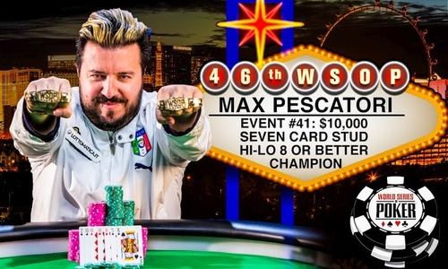 Max Pescatori e i due braccialetti WSOP vinti nel 2015