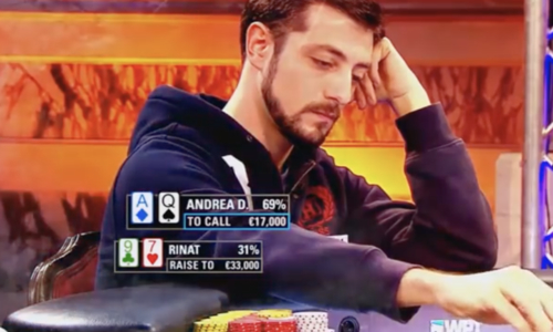 WPT Venezia Season X, mano fra Rinat Bogdanov vs Andrea Dato votata come miglior mini raise!