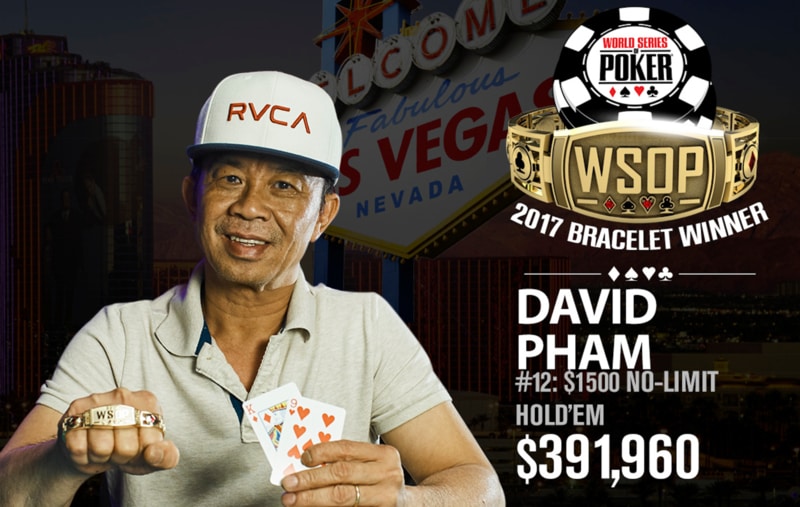 WSOP 2017: David Pham e Frank Kassela vincono il loro terzo braccialetto in carriera