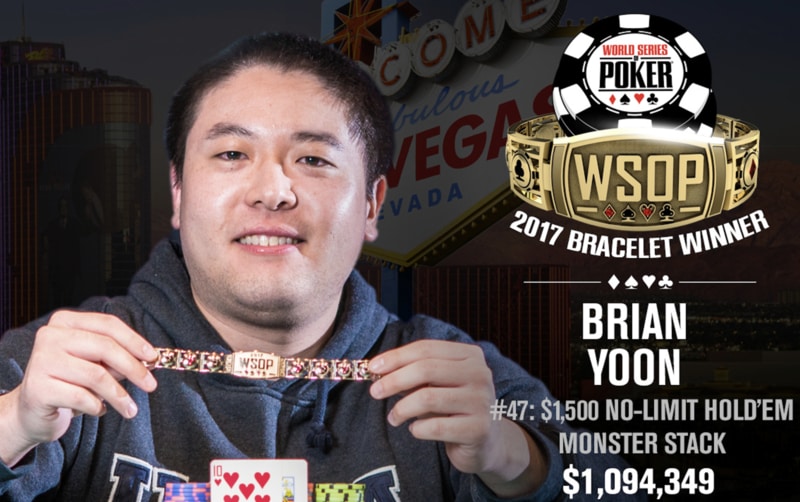 WSOP 2017: Brian Yoon vince il Monster Stack. Bryce Yockey trionfa nell’evento #51