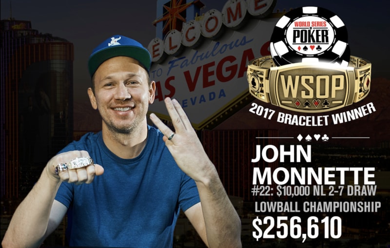 WSOP 2017: John Monnette fa tripletta, suo l’evento #22. Michael Mizrachi ci prova nell’evento Pot Limit Omaha