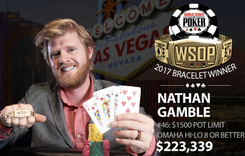 WSOP 2017: Nathan Gamble vince il braccialetto #46 giocando una sola mano dell’heads-up finale