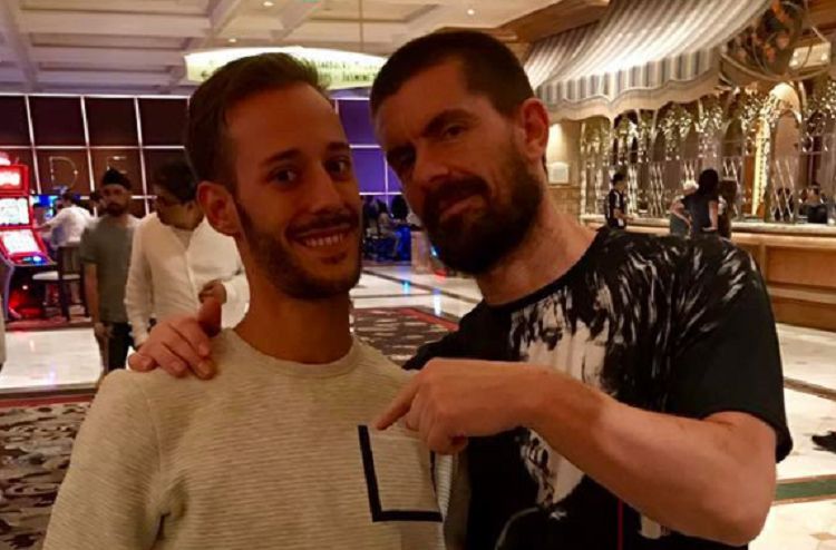 Sebastiano con Gus Hansen, anche lui presente alle WSOP