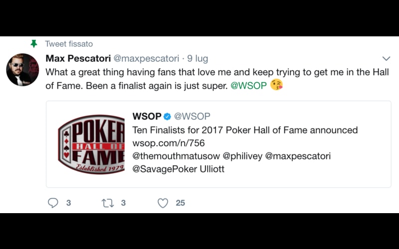 Max commenta la notizia su Twitter