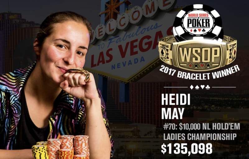 WSOP 2017, Ladies Championship: vince Heidi May. ITM per l’azzurra Angela Del Re!