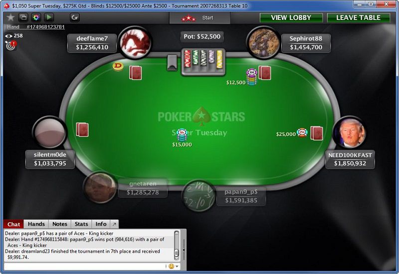 Rocco durante il Final Table del torneo