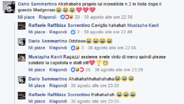 Lo scambio di battute tra Musta, MadGenius e Raffibiza
