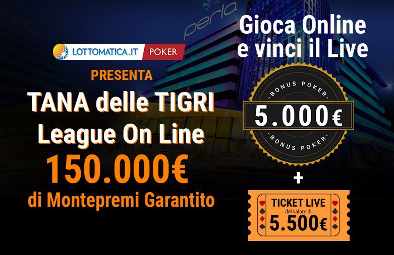 Gioca online su Lottomatica e vince il Tana delle Tigri Live
