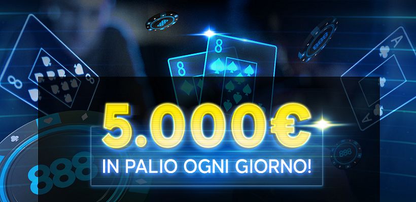 Su 888poker 5.000 euro in palio ogni giorno