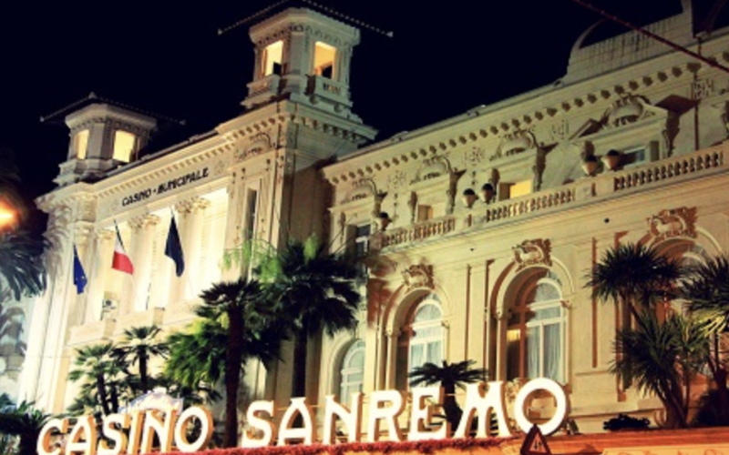 L'esterno del Casinò di Sanremo