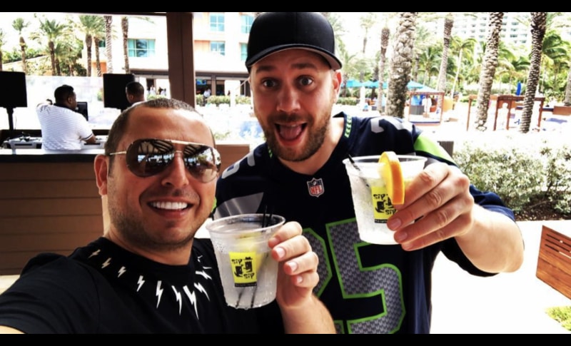 Raffaele Sorrentino con Kevin MacPhee alle Bahamas