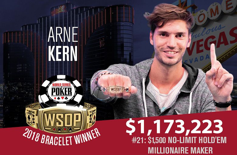 WSOP 2018 – Arne Kern batte Sam Razavi e vince il MILLIONAIRE MAKER. Taylor Paur comanda nel THE MARATHON