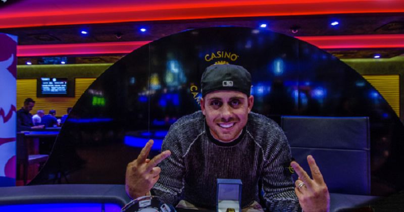 Christian Rotundo dopo la vittoria nel WSOP Circuit