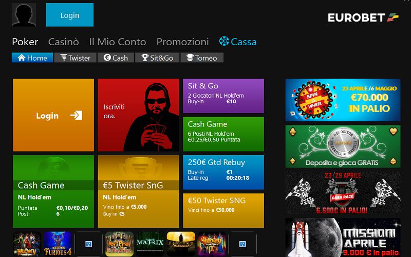 Gioca l'EXPLOSIVE su Eurobet Poker