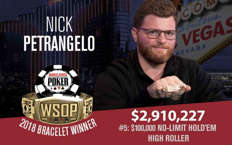 WSOP 2018, i vincitori della prima settimana di gioco: terzo braccialetto per Paul Volpe e Joe Cada, doppietta per Nick Petrangelo