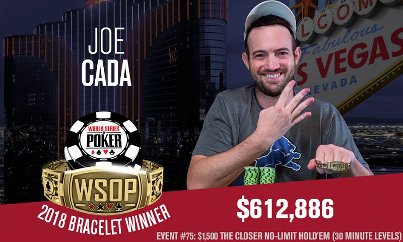 WSOP 2018 – Joe Cada vince il The Closer e incassa 612.886 dollari. Il migliore degli azzurri è Rocco Palumbo!