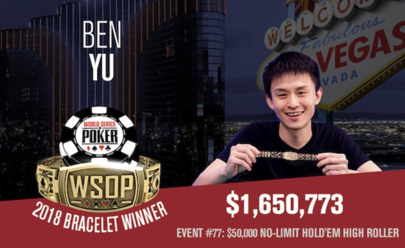 Ben Yu vince il suo terzo braccialetto WSOP